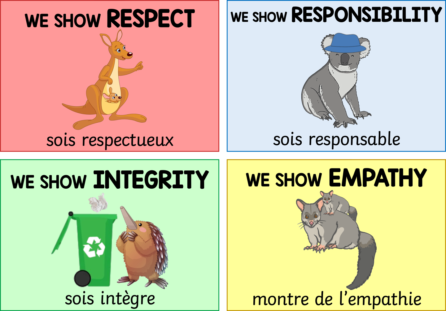 our four school values